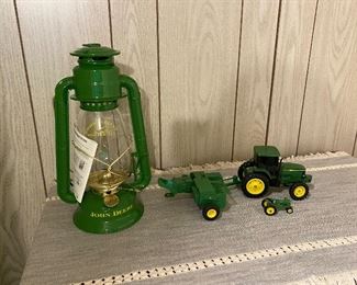 John Deere Lantern and tractor