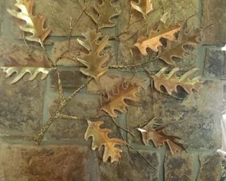 Brass oak tree hanging