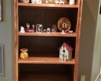 Thomasville book case, owl collection
