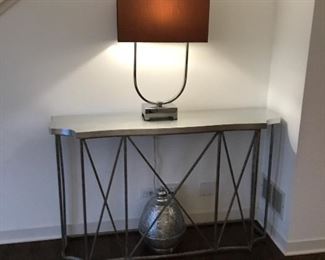 Silver leaf contemporary console table
