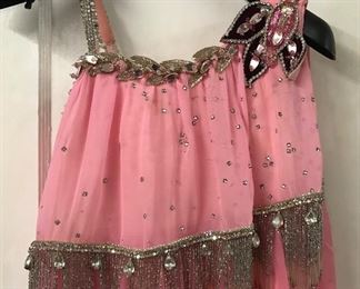 Glass tear-drop and beads