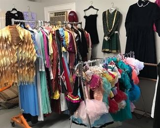 17 racks of dresses and Costumes.. on 2 floors… 6 rooms!