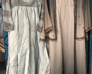 Beaded and sequenced 1970s gowns