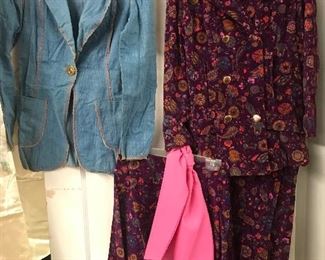 On right -three pieces… coat, pants and skirt