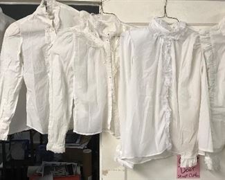 Lots of mens white shorts for the stage