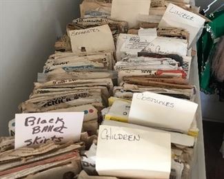 2 bins of patterns for costuming