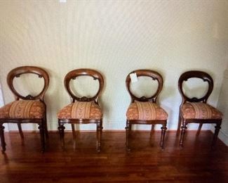 These chairs are at a different location please call 901-283-0111 if you would like to see these unique chairs $495 for the set of 4 in great condition. also see the next 2 pictures for a closer up look