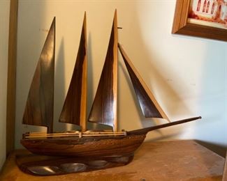 Wood Sailboat 