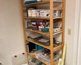 Tons of crafting items as well as wood & metal shelving 