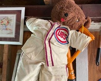 32 Antique Stuffed Chicago Cubs Bear