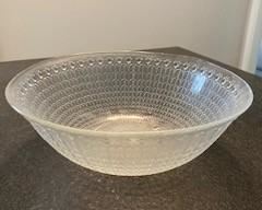 Clear Depression Glass Serving Bowl 11"