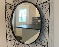 Black Metal Framed Mirror 18x14