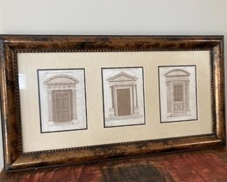 Framed Print of Doors 39x21x2