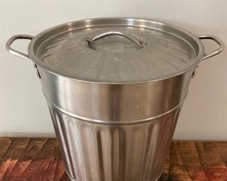 Mini Stainless Steel Storage Bin Trash Can 14.5”