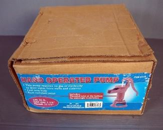 Cast Iron Hand Operated Pump, New In Box