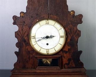 Hand Crafted Battery Operated Pendulum Clock Made From Reclaimed Clock Components, And Eddie Bauer Battery Operated Vanity Clock
