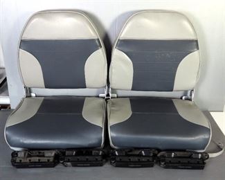 EOI Folding Boat Seats, Model 723, Qty 2, And Marine Raider Fishing Rod Holder, Qty 4