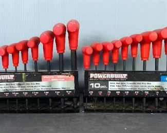 Power Built Metric And Standard T-Handled Hex Keys, Total Qty 18