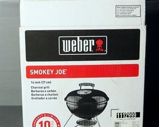 Weber Smokey Joe 14" Charcoal Grill, New In Box