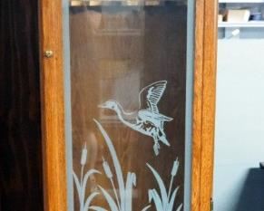 Locking Laminate Wood Gun Cabinet With Lower Storage, Includes Key, Holds Up To 8 Long Guns, 75.25" x 23" x 11.5"