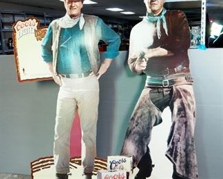 John Wayne Life Size Card Board Cut Out Posters, Qty 2, 5' & 6' Tall
