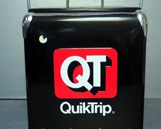 Retro Quick Trip Metal Picnic Style Vintage Cooler