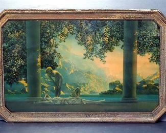 Antique Framed Under Glass Print "daybreak" By Maxfield Parris 21.5" x 33.5"