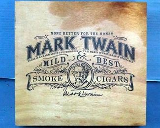 Vintage Hand Made Mark Twain Mild And Best Cigar Box