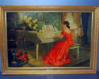 Framed Print Antoni Ditlef "Allegro " Print On Board 29" x 41,5"
