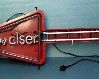 Neon Electric Budweiser Guitar Sign 40" x 14.5" 