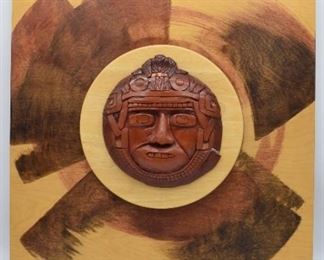 3D Wall Art featuring Tribal Mask