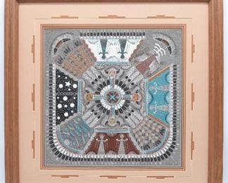 Navajo Sand Painting by Rosabelle Ben
