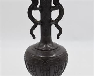 Chinese Metal Dragon Vase