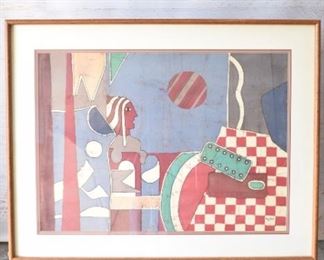 Large Batik Artwork by Amos Amit