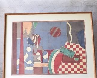 Large Batik Artwork by Amos Amit