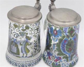 Vintage Glass Steins