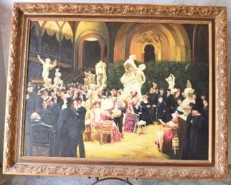 "A Friday at the Salon Des Artistes Francais" Oil Painting

