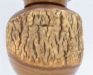 Wood Carved Urn Container