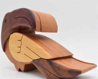 Wooden Toucan Puzzle Box