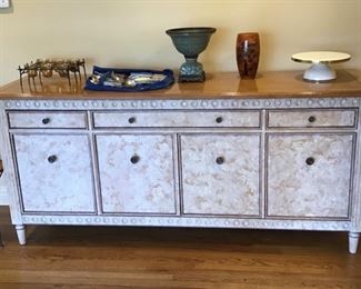 Designer faux painted sideboard