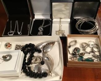 Silver jewelry, some designer