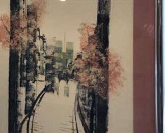 Paris scene, watercolor