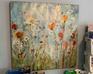 Spring flower multicolored painting