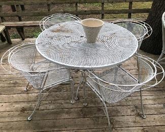 Metal dining set