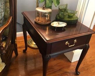 Cherry solid wood side table