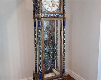 Stunning Cloisonne grandfather clock