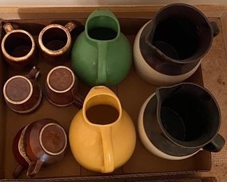 Ball Tilt Pitchers and Stoneware Pitchers