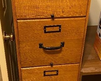 Oak File Cabinet