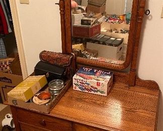 Oak Dresser with Mirror