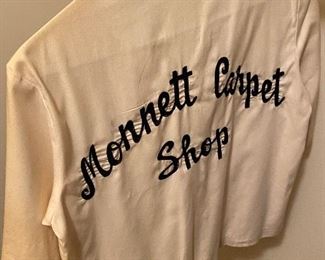 Vintage Monnett Carpet Shop Ladies Bowling Shirt